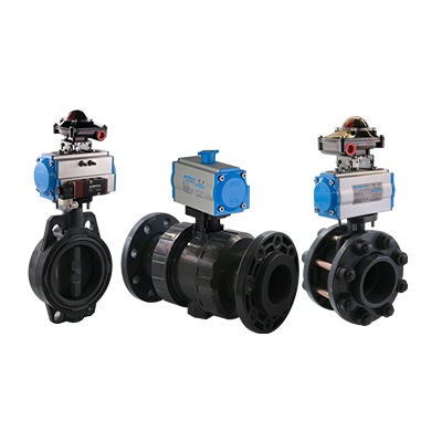 PVC Aktüatörlü Kelebek Asit Vanaları