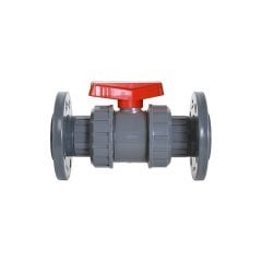 U-Pvc Küresel Asit Vanası Yüksek Dayanımlı (Çift Taraf Flanş Bağlantılı)