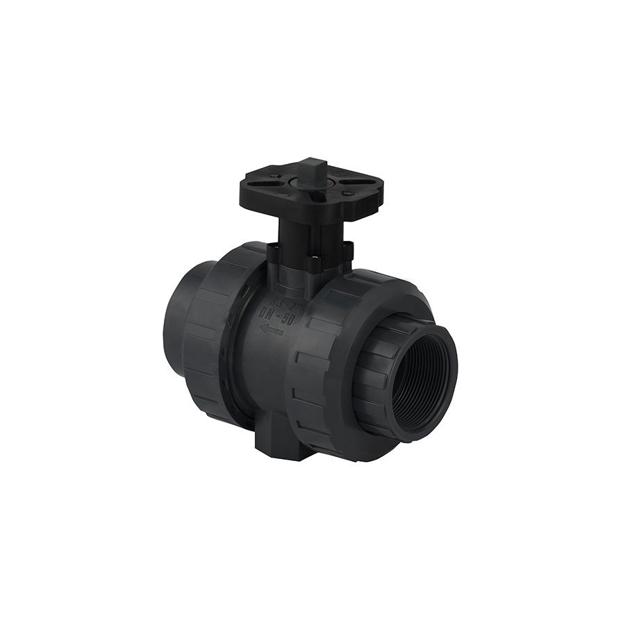 U-Pvc Aktüatör Uyumlu Küresel Vana Yüksek Dayanımlı (Tek Taraf İçten Dişli)