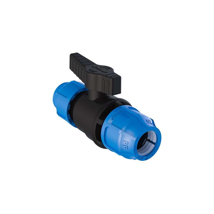 PP Çift Tarafı Kaplin Çıkışlı Single Vana