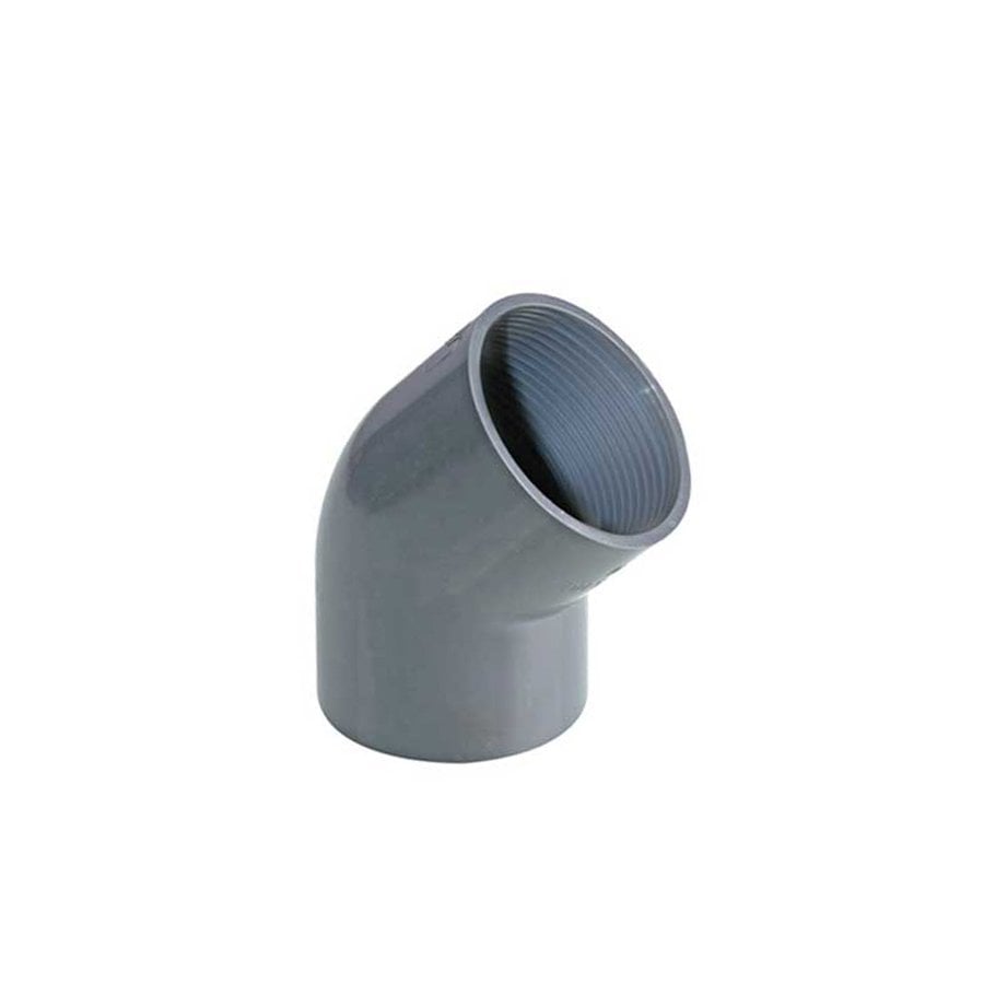 UH-PVC 45° Tek Tarafı İçten Dişli Dirsek