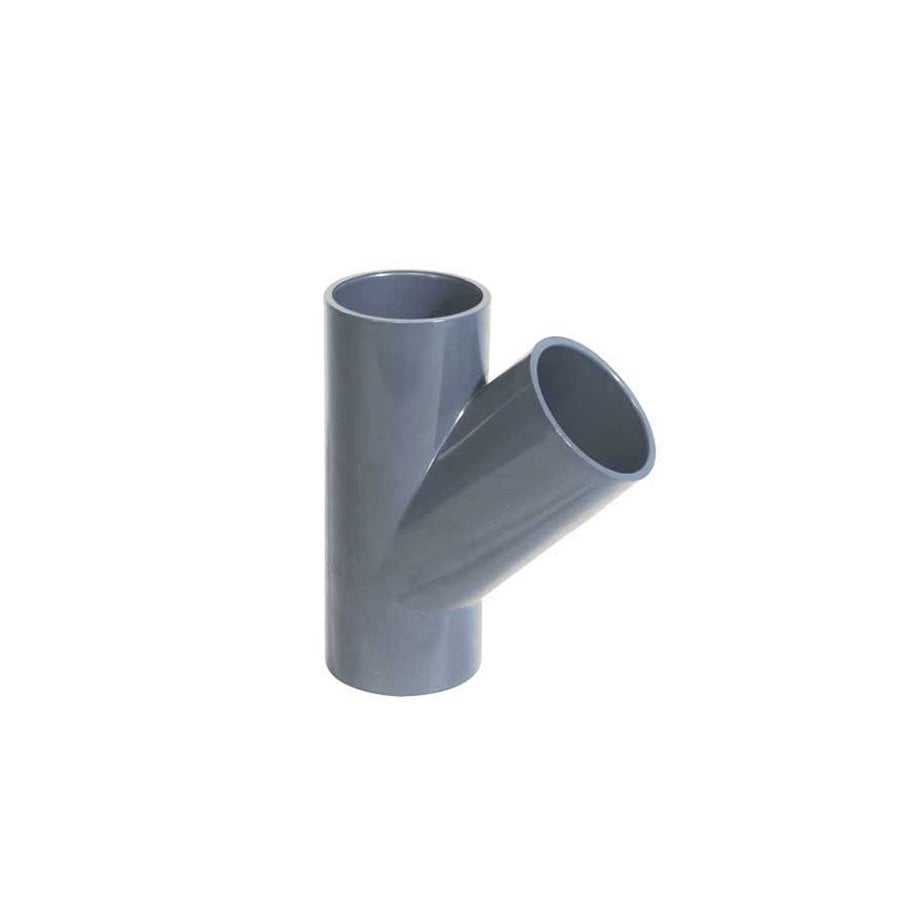 UH-PVC Yapıştırma Muflu 45° Te (Çatal)