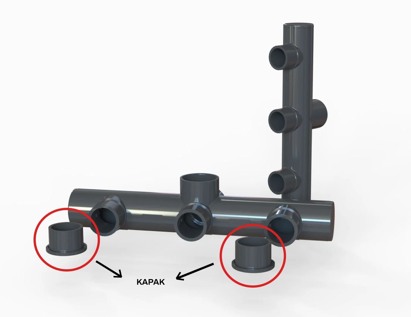 U-PVC KOLLEKTÖR GÖVDE KAPAK