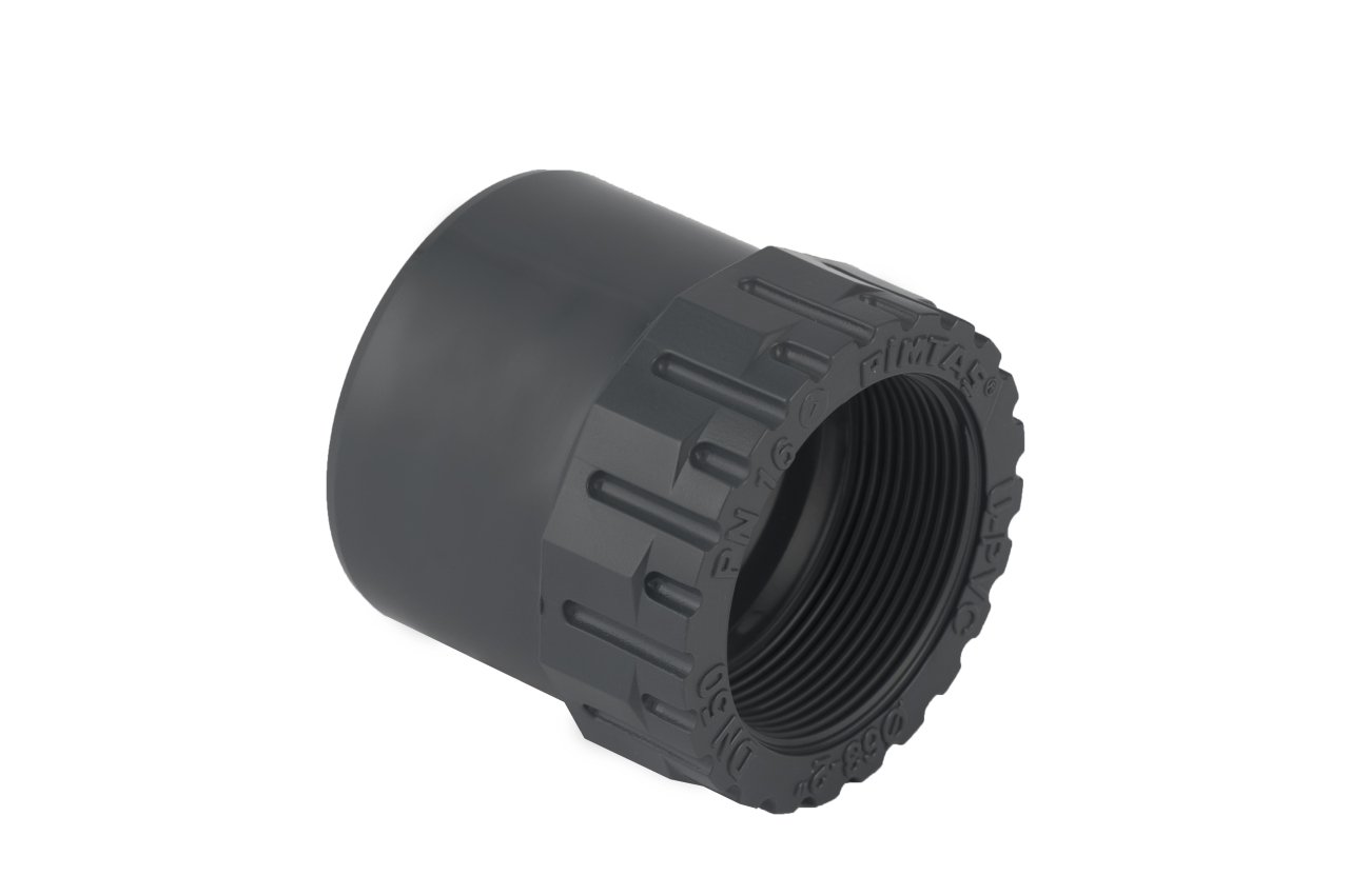 UH-PVC Dış Yapıştırma Çift Taraf İçten Dişli Redüksiyonlu Adaptör